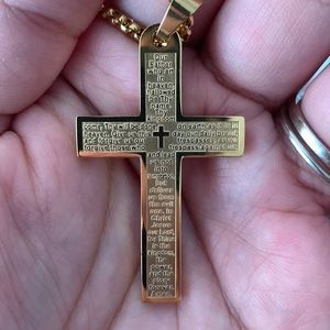 Gold Plated Our Lord’s Prayer Necklace